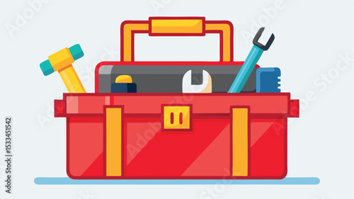 Toolbox with various tools ready for repair tasks