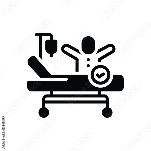 Black solid icon for recovery