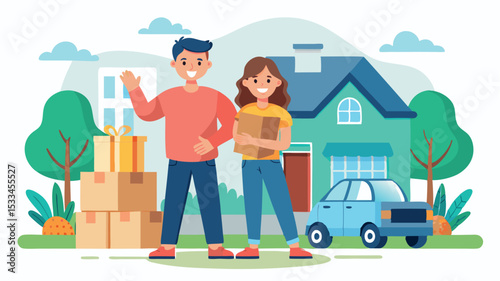 New homeowners celebrate moving day with excitement and joy
