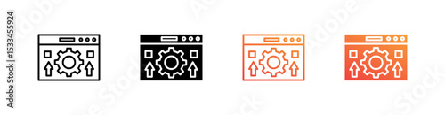 Serp Multiple Style Icon Set Vector 