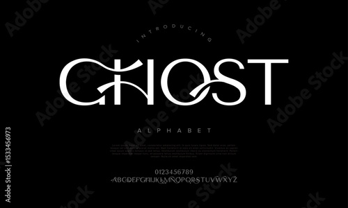 Futuristic display font with flowing abstract lines, perfect for digital themes and tech branding