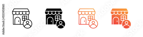 Vendor Multiple Style Icon Set Vector 
