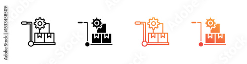 Procurement Multiple Style Icon Set Vector 
