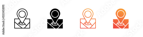 Regional Multiple Style Icon Set Vector 