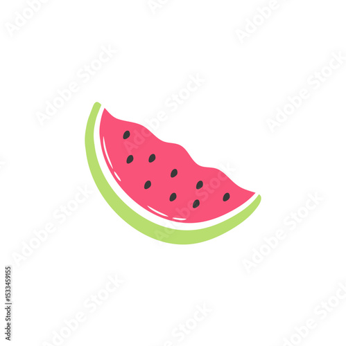 Cartoon watermelon slices vector illustration 
