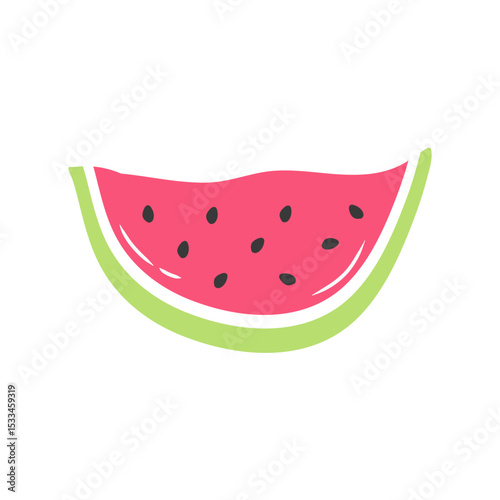 Cartoon watermelon slices vector illustration 