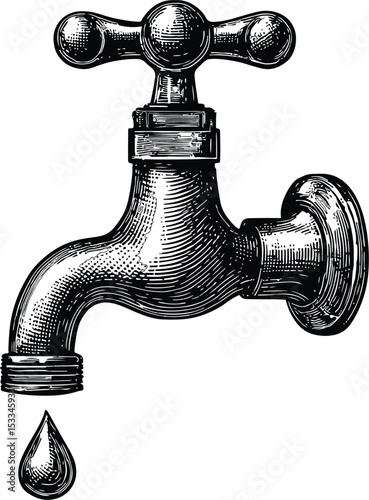 High quality photo of old water tap.