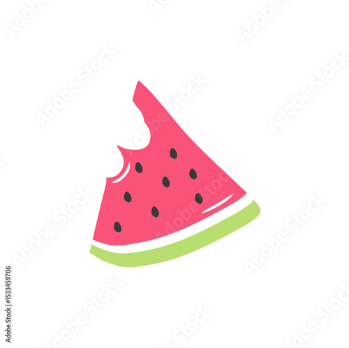 Cartoon watermelon slices vector illustration 