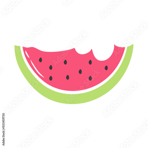 Cartoon watermelon slices vector illustration 
