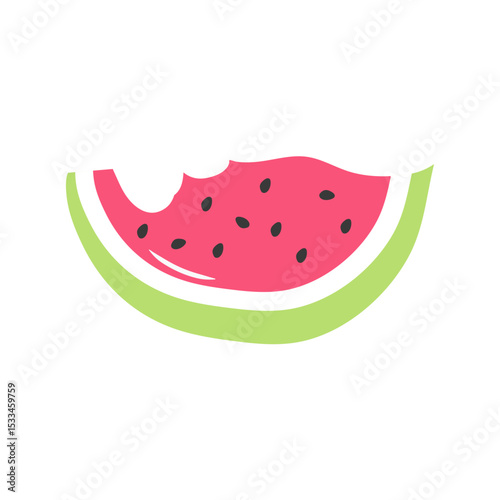 Cartoon watermelon slices vector illustration 
