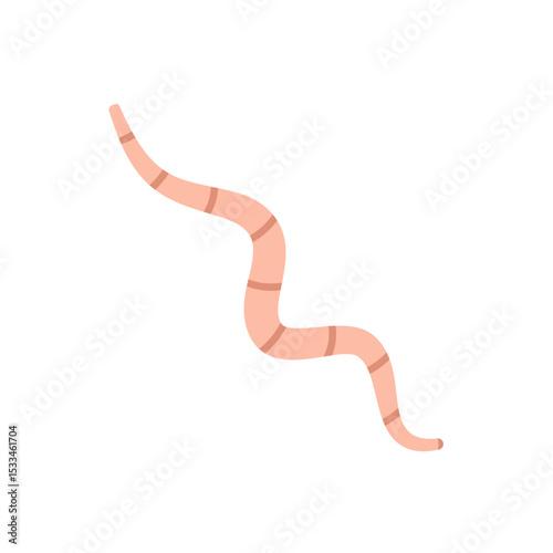 Cartoon earth worms vector illustration 
