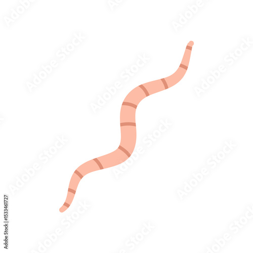 Cartoon earth worms vector illustration 