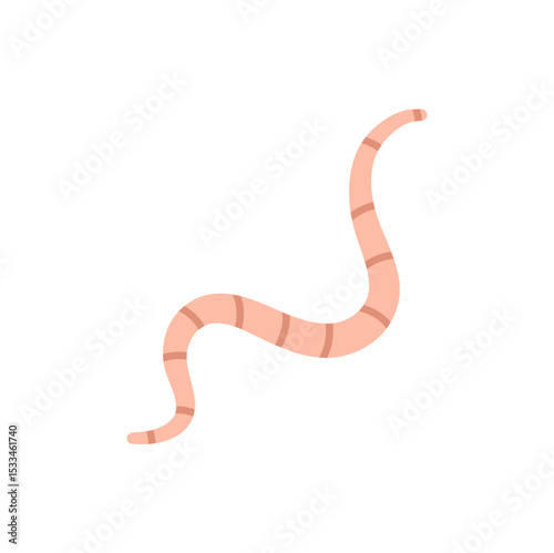Cartoon earth worms vector illustration 