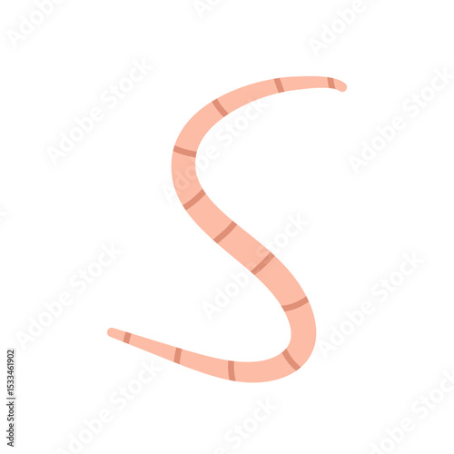 Cartoon earth worms vector illustration 