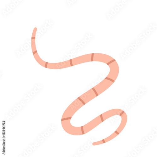 Cartoon earth worms vector illustration 