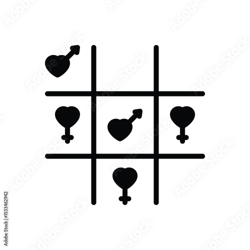 Black solid icon for sex game