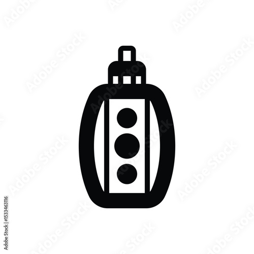 Black solid icon for vape