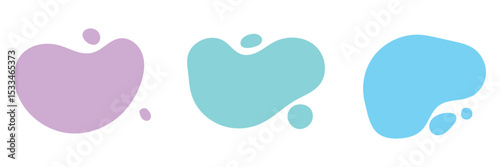 Abstract shapes design fluid background elements vector or colorful liquid creative geometric splashes figures isolated white backdrop modern trendy illustration . Vector Illustration . EPS 10 . 