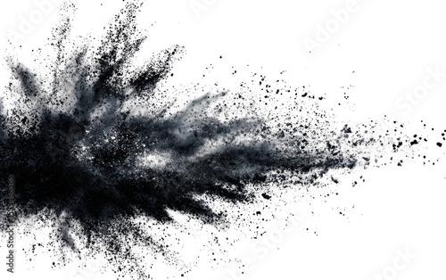 A black and white image of a black cloud of dust or ash