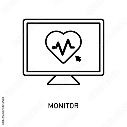 Icon a monitor, isolated against a clean background.