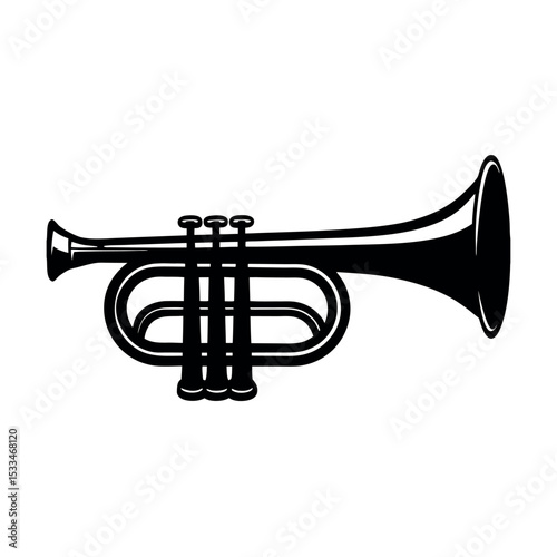Trumpet Illustration for 4th July