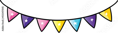 Birthday Party Ornament Flag vector 
