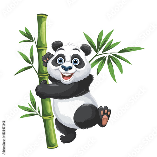 A Cartoon panda vector design and digital illustration