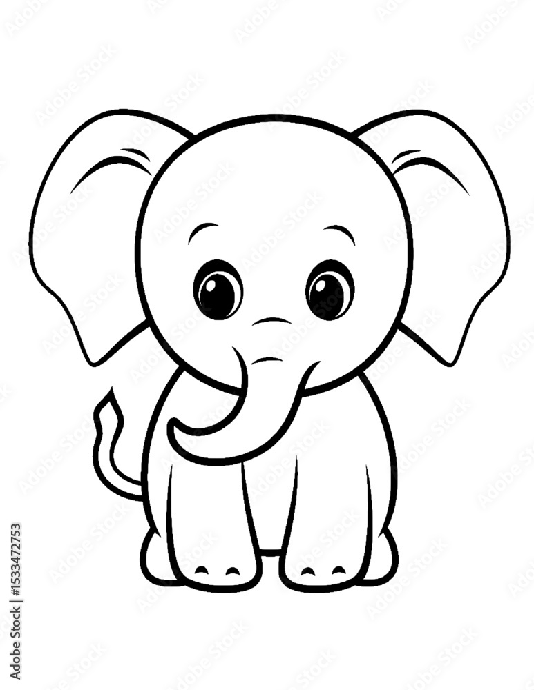 Fototapeta premium Black and white color pages for&nbsp;kids