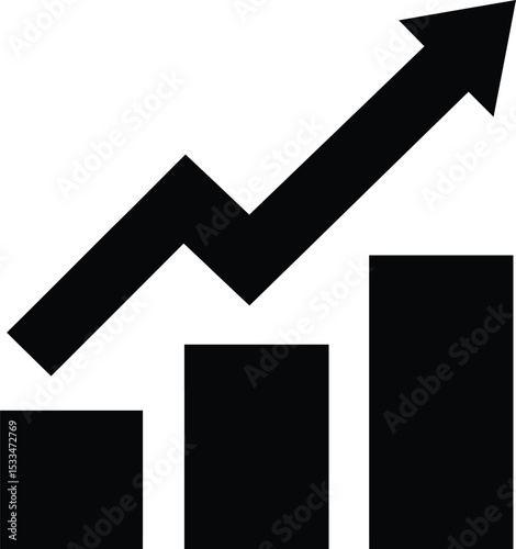 Growth Dynamics: Dynamic graphic visualization depicting upward trending growth, illustrating a business, market, or financial performance with clean lines and conceptual clarity.