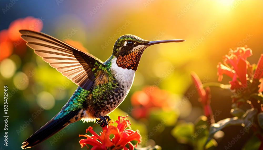 Fototapeta premium Hummingbird, Generated image