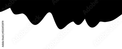 Website border, form of web page divider. Geometric and organic split header for graphic design template - app, banner, page, poster, menu. vector