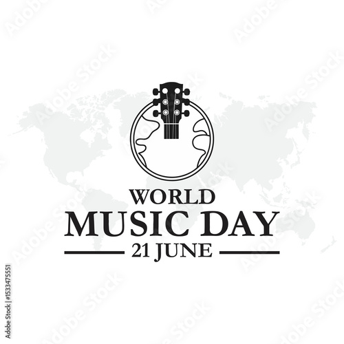 Happy World Music Day Event Musical. World music day vector. happy world music day and musical instruments  background. abstract vector illustration design