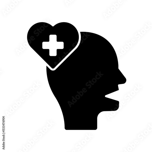 Icon a mental health, isolated against a clean background.