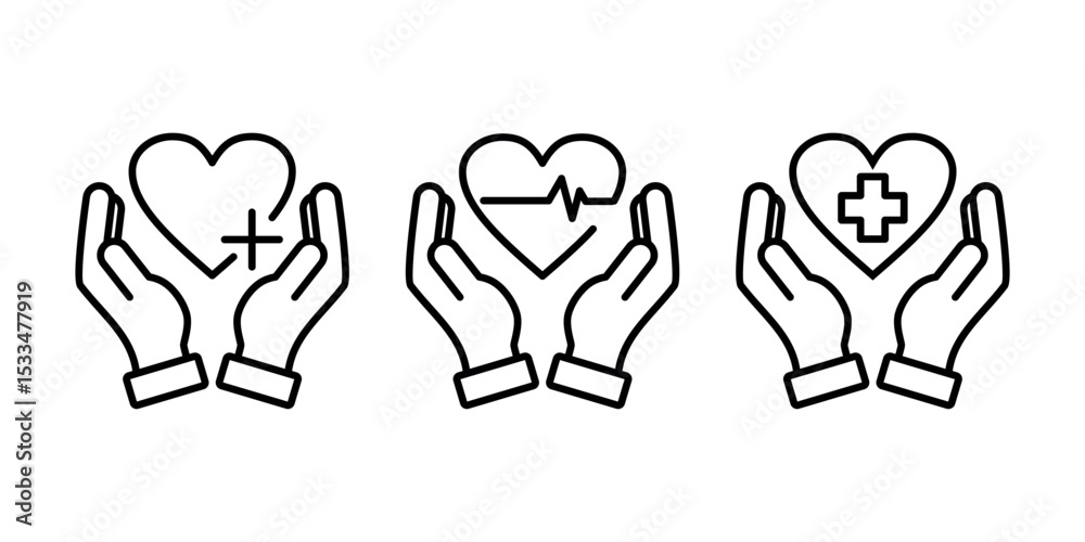 Obraz premium Heart in hand icon