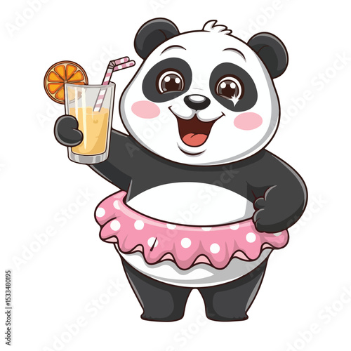 A Cartoon panda vector design and digital illustration
