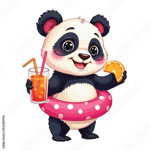 A Cartoon panda vector design and digital illustration