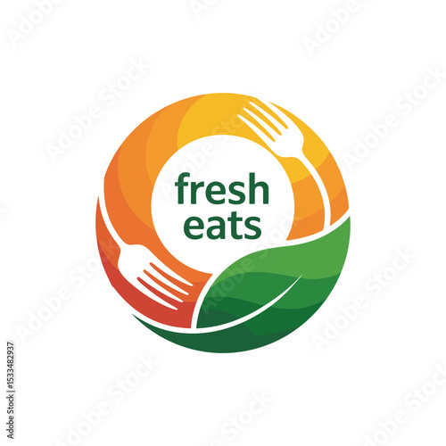 Fresh Eats Logo Design – Organic Food, Restaurant, and Healthy Eating Branding Symbol