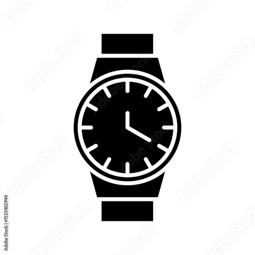 analog watch glyph icon
