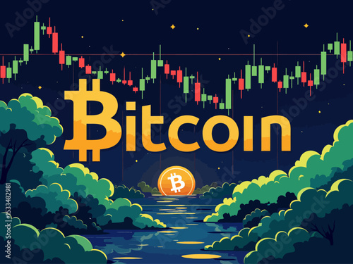an image with very large text Bitcoin Koers vandaag in the centre of the image