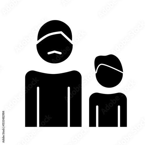 father and son glyph icon