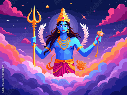  god vishnu images in sky or galaxy god vishnu wallpaper