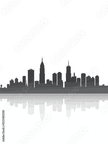 Wallpaper Mural jakart indonesia a skyline silhouette design isolated on white background  Torontodigital.ca