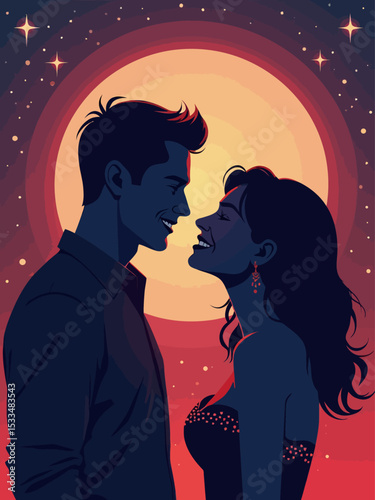  meeting the love of your life at a party or discotheque, there are stars, moon and the sun