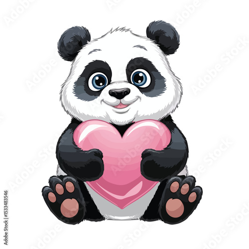 A Cartoon panda vector design and digital illustration