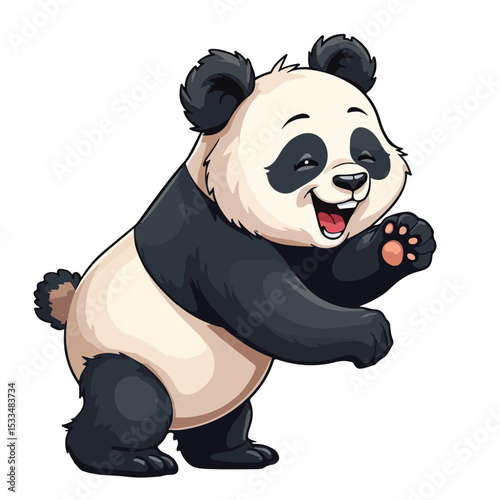A Cartoon panda vector design and digital illustration