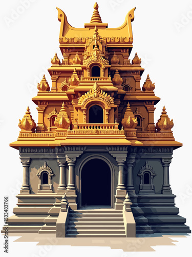  Sculpture, architecture and symbols of Hindu temple at Singapore , Sri Mariamman Temple 