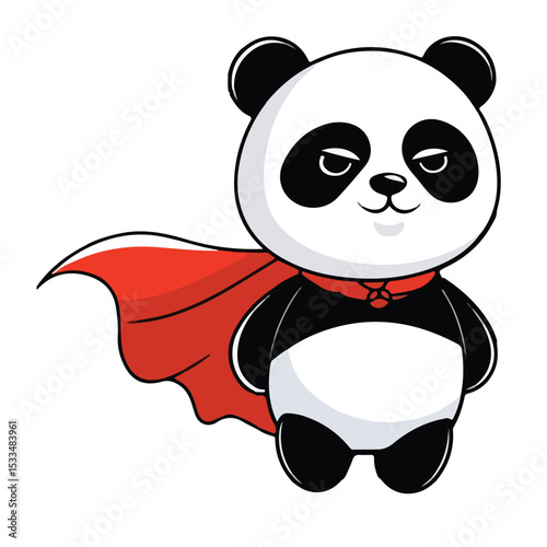 A Cartoon panda vector design and digital illustration