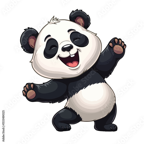 A Cartoon panda vector design and digital illustration