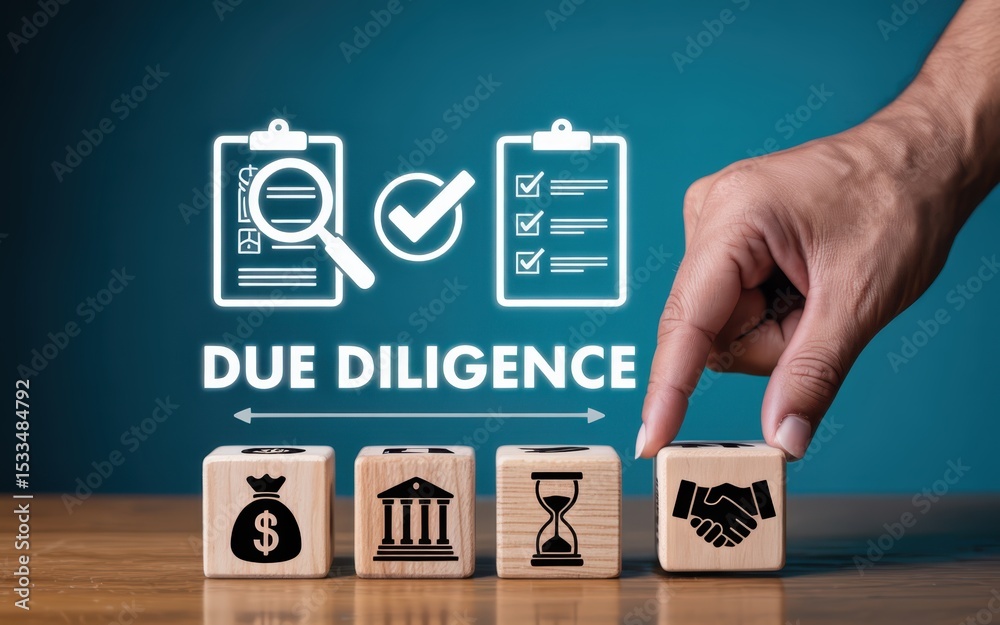 custom made wallpaper toronto digitalWooden blocks illustrate the steps of due diligence.