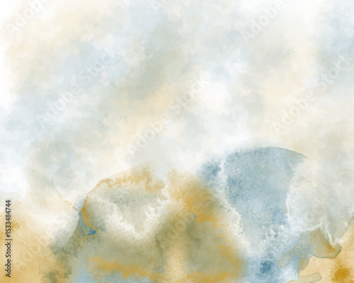 Abstract colorful watercolor for background. Digital art painting. For Watercolor wedding invitation card